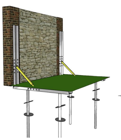 An example of screw piling Picture: Salisbury City Council