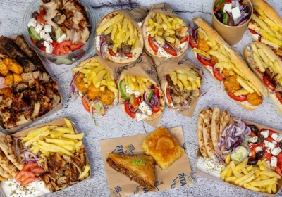 Chicken nuggets, a Greek style beef and lamb kebab and a classic skepasti are all on the menu Picture: Pita Pita