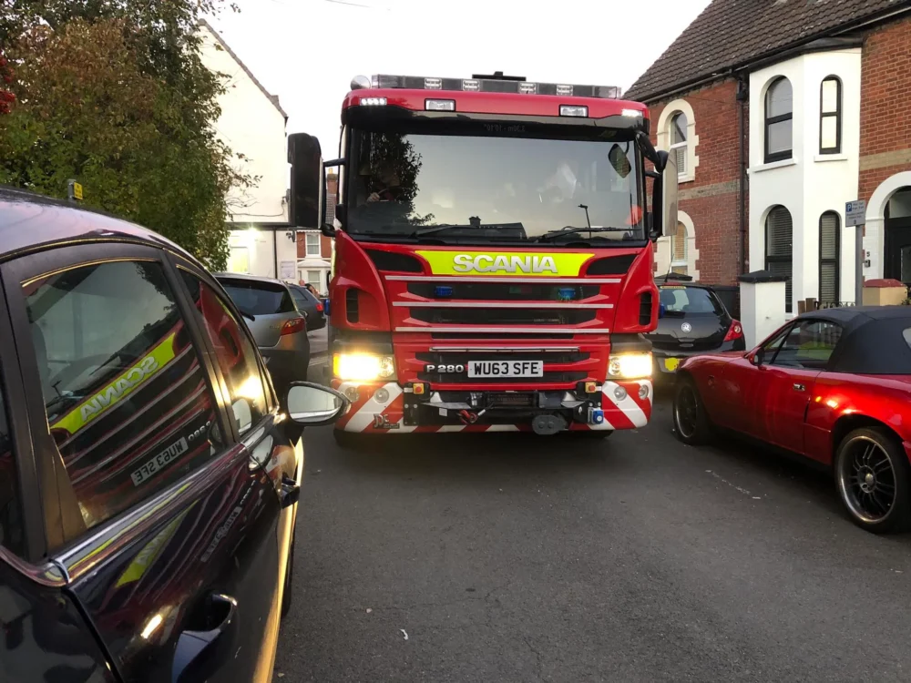 Fire crews are reminding motorists to leave enough space Picture: Salisbury Fire Station