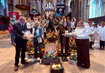 Pantry representatives at the Young Farmers Evensong Picture: Old Sarum and Longhedge Pantry