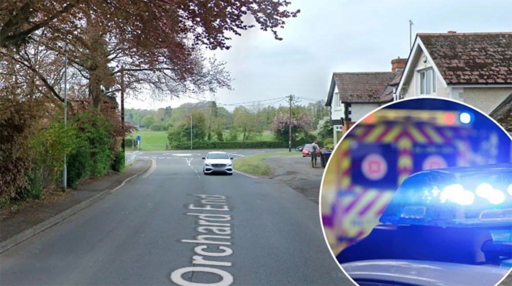 The horse rider was nearly forced to dismount after a car that was tailing her overtook her while another car was approaching from the opposite direction Picture: Google