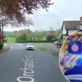 The horse rider was nearly forced to dismount after a car that was tailing her overtook her while another car was approaching from the opposite direction Picture: Google