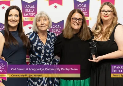 The pantry team collecting an award at the Local Hero Awards Picture: Old Sarum and Longhedge Community Pantry