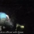 Jewell being hit by the taser Picture: Salisbury Police