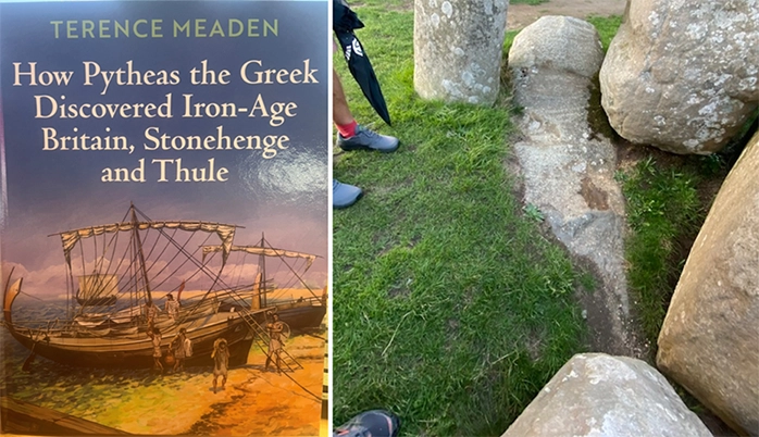 The new book with the phallic bluestone, right Pictures: Terence Meaden