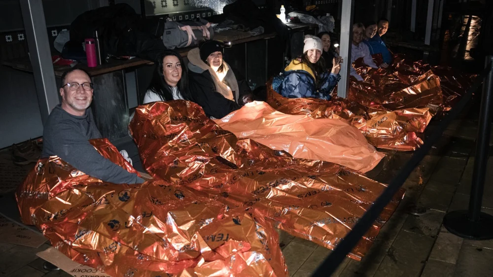 Bedding down for the challenge. Picture: AndreapellA Photography