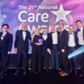 Care home bosses with Sue Perkins at the awards night Picture: Colten Care