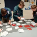 Scouts checking the cards before delivery Picture: Mark Warner