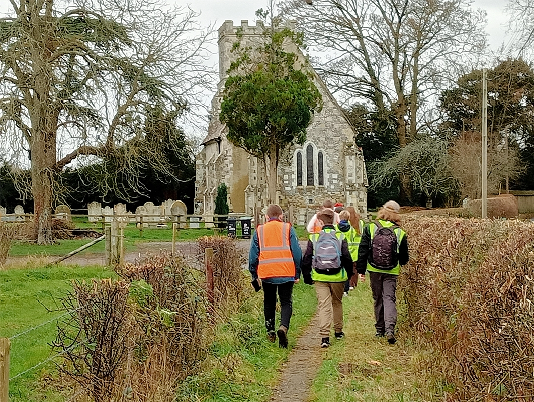 Scouts delivering the cards Picture: Mark Warner