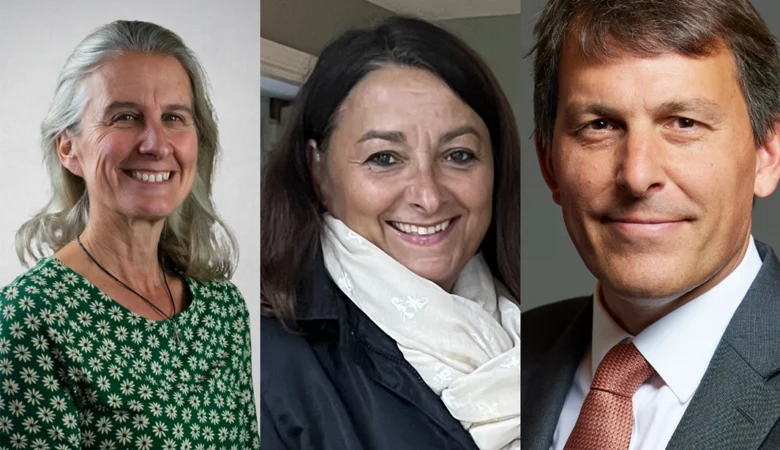 New trustees Victoria Hamilton, Debbie Pearce, and John Glen MP Picture: ALABARÉ