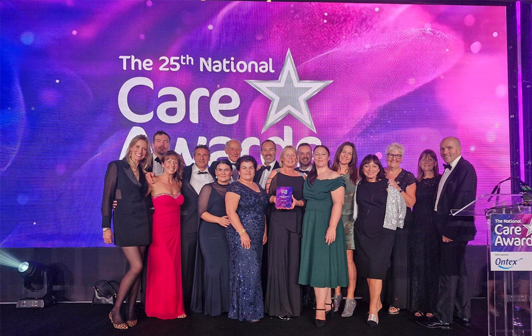 Colleagues celebrating the award at the National Care Awards in London Picture: Colten Care