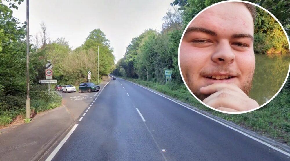 Liam Rowe, inset, died after a crash at the junction of Skew Road and the A36 in Salisbury. Pictures: Google/Wiltshire Police