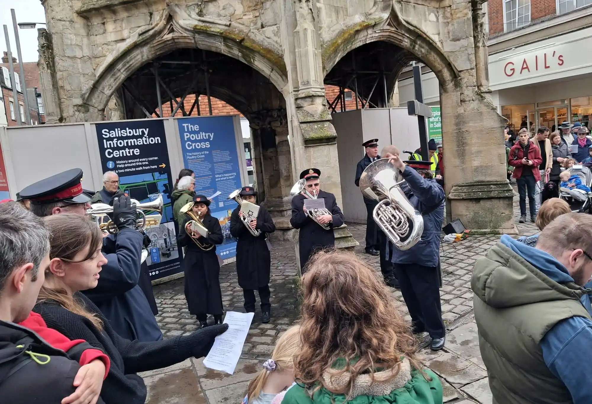 The Salvation Army Band provided the music for the Good Friday Walk of Witness in Salisbury