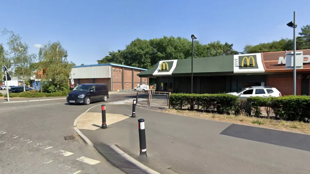 Police were called to the McDonald's, in Ringwood Road, Ferndown, on Wednesday night. Picture: Google