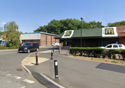 Police were called to the McDonald's, in Ringwood Road, Ferndown, on Wednesday night. Picture: Google