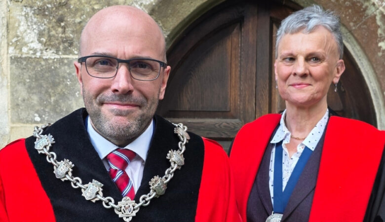 Wilton's mayor Councillor Chris Harrison with his deputy Councillor Charlotte Blackman. (Picture: Wilton Town Council)