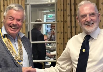 Clive and Allen at the handover event. Picture: Rotary Club of Salisbury