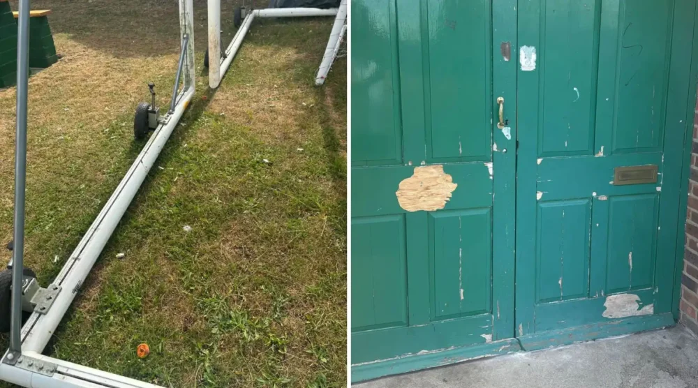 Vandals stole nets and damaged doors at Laverstock & Ford Sports Club