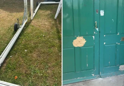 Vandals stole nets and damaged doors at Laverstock & Ford Sports Club
