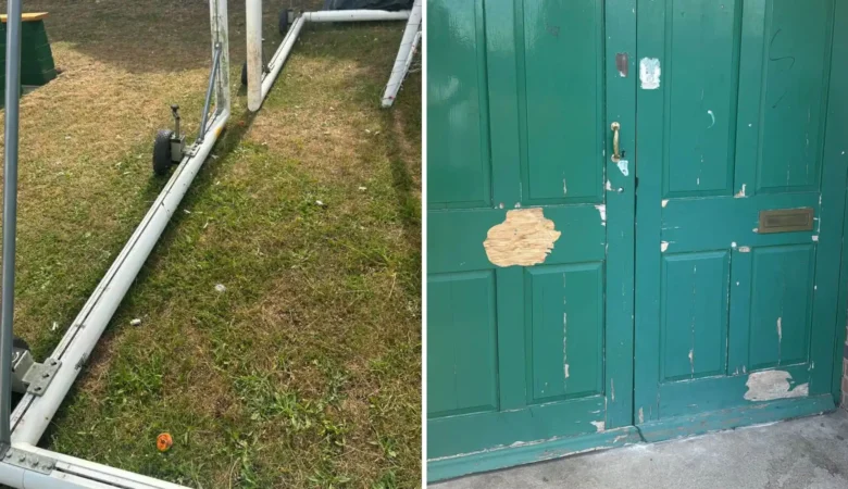 Vandals stole nets and damaged doors at Laverstock & Ford Sports Club