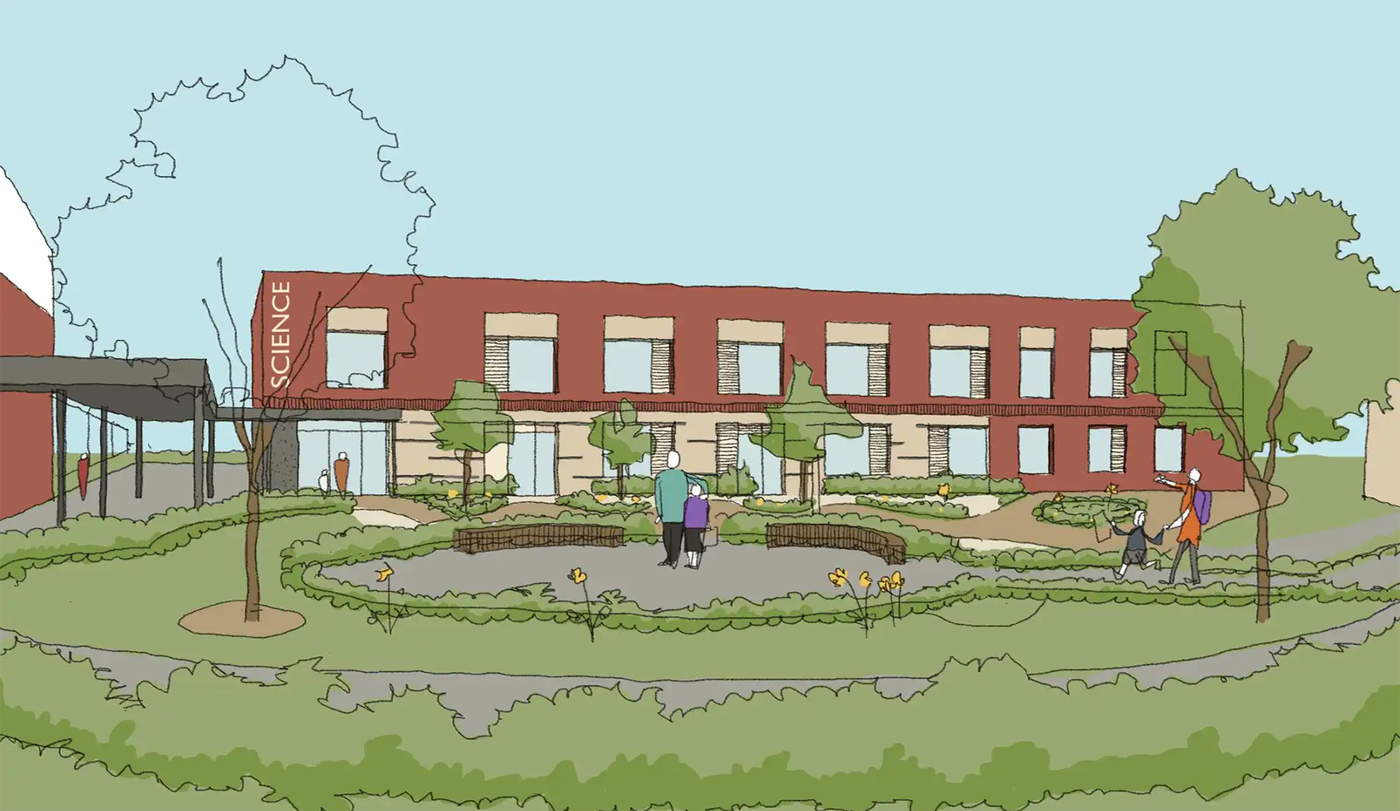 How the new buildings could look at Sarum Academy. Picture: Footprint Architects/Wiltshire Council