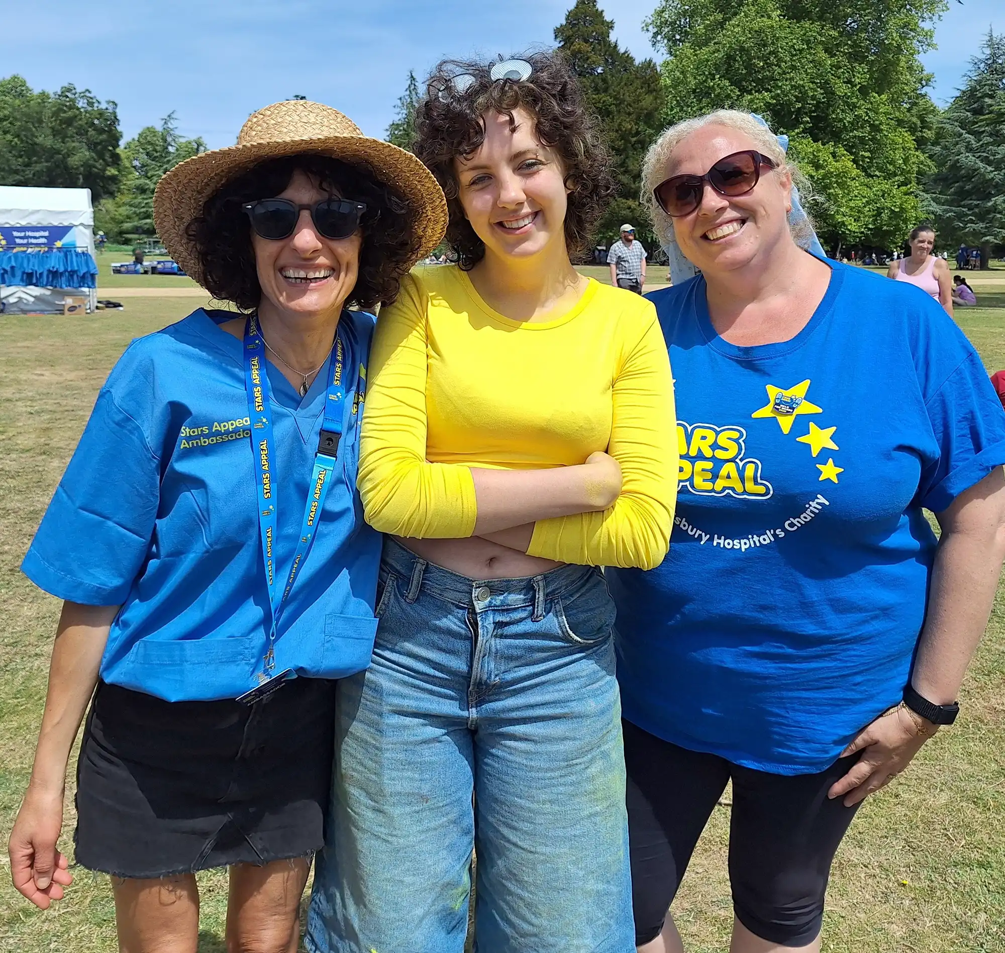 Daisy Stenner with mum Beccy and Dr Effie Grand