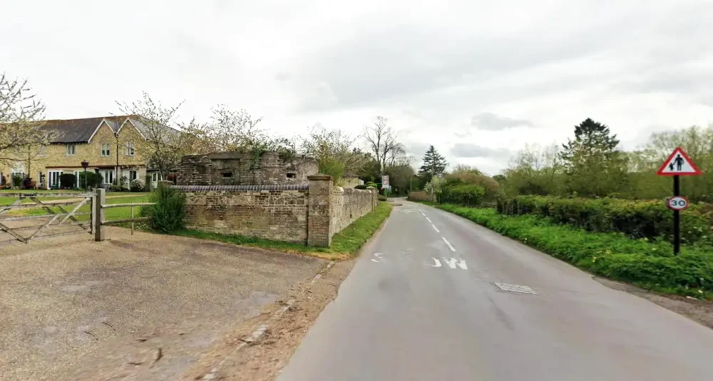 The pillbox is visible from Lower Road, near Bemerton Farm. Picture: Google
