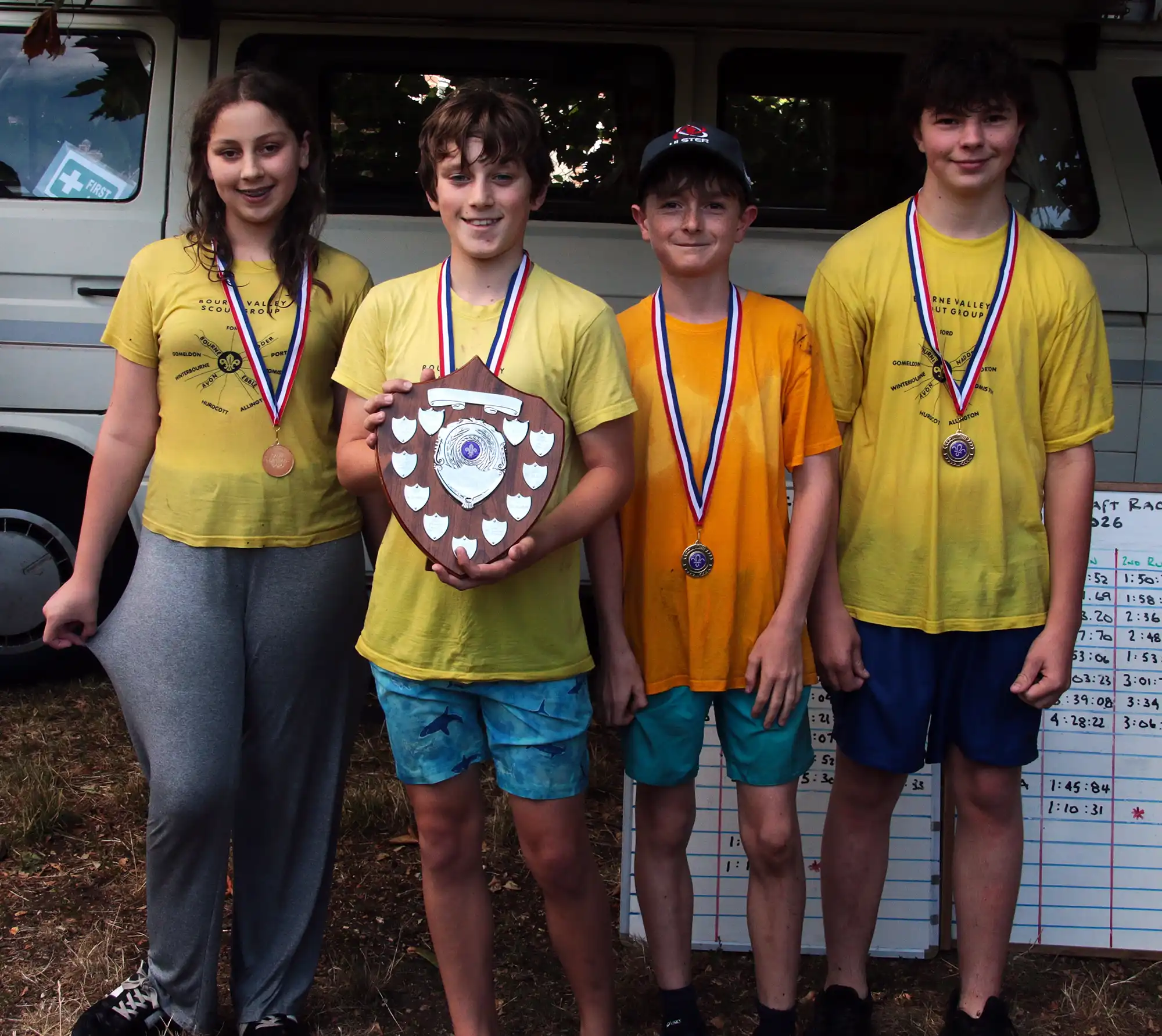 Year 8 & 9 winners the Bourne Valley Team. Picture: Mark Warner