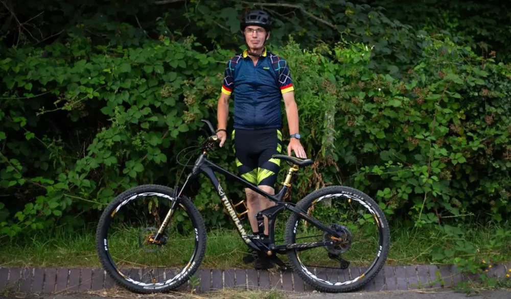 Bryan Simmans is preparing for the London to Brighton off-road cycle challenge