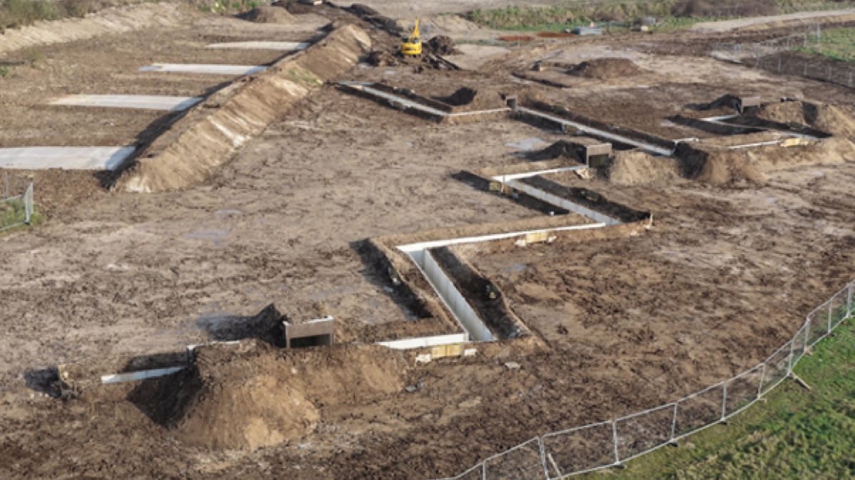 Aerial view of Copehill Down trenches
