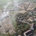 Aerial view of Copehill Down trenches