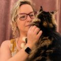 Dougal the cat with his owner Claire. Picture: Salisbury Police