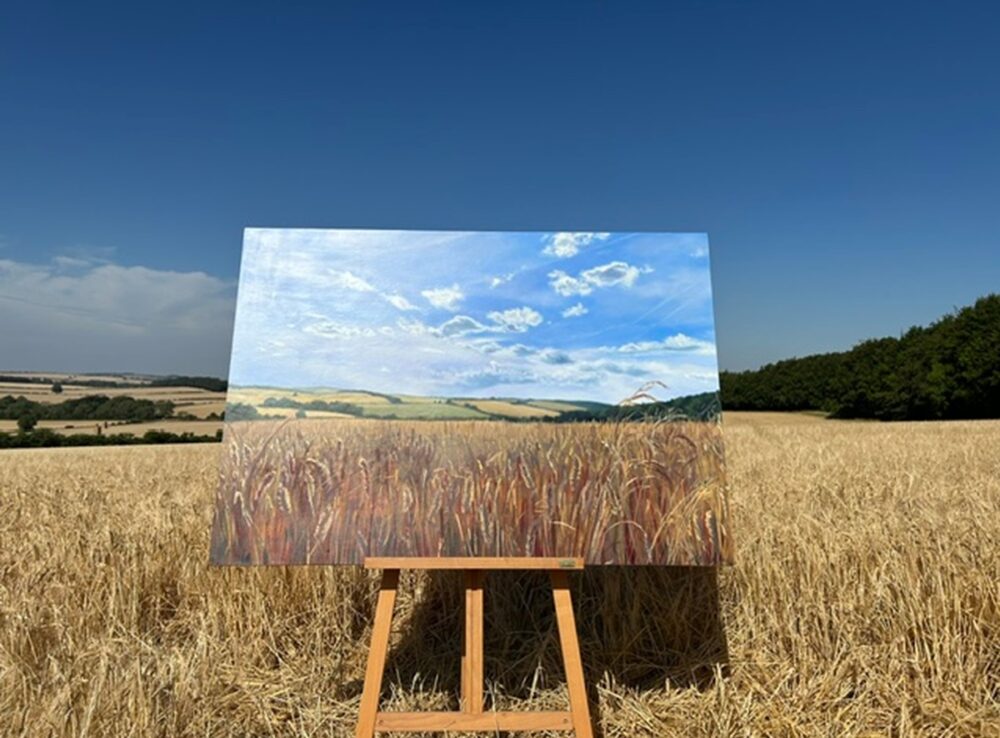 Halt Harnham Housing group say this painting by local artist Nicola Wakeling reflects the beauty of the landscape they are hoping to preserve as a “lasting legacy” for Salisbury. Picture: Nicola Wakeling