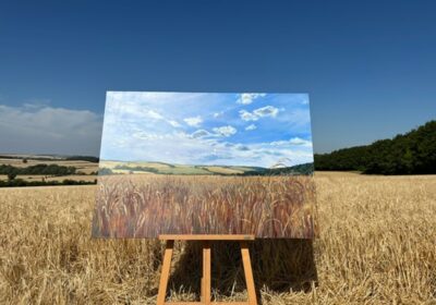 Halt Harnham Housing group say this painting by local artist Nicola Wakeling reflects the beauty of the landscape they are hoping to preserve as a “lasting legacy” for Salisbury. Picture: Nicola Wakeling