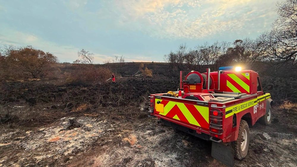 Firefighters have finally left the scene of the major fire in the New Forest. Picture: Hampshire and Isle of Wight Fire and Rescue Service