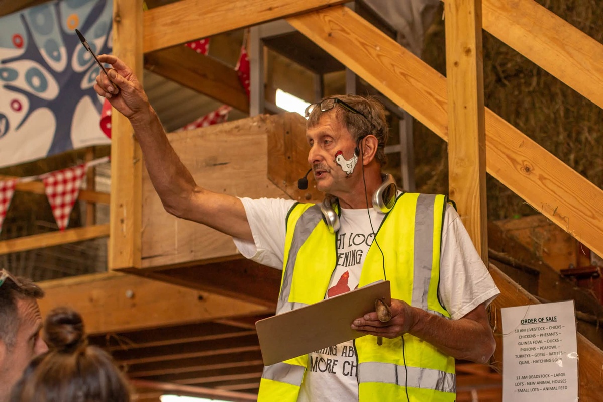 Auctioneer Jim Butt delivered with his trademark quick wit. Picture: Keiron Yeo