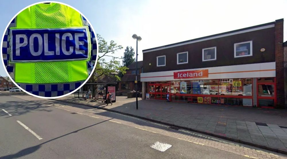 The incident unfolded near Iceland, in Victoria Road, Ferndown. Picture: Google