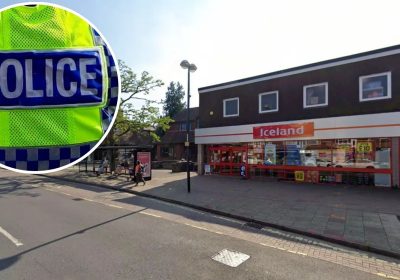 The incident unfolded near Iceland, in Victoria Road, Ferndown. Picture: Google