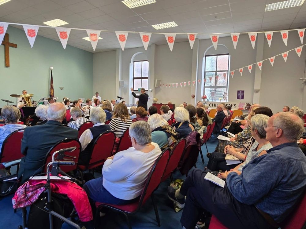 The Royal British legion band and Little Big Band ensemble packed out the Salvation Army hall. Picture: Salvation Army