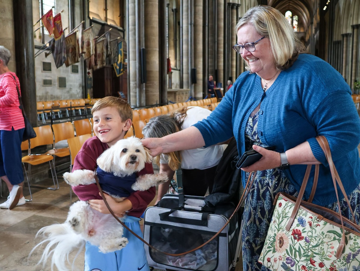 This year's special blessing for pets saw its biggest turnout yet. Picture: Salisbury Cathedral