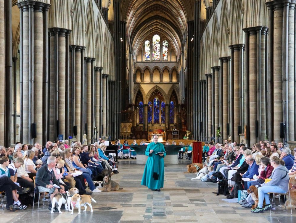 This year's special blessing for pets saw its biggest turnout yet. Picture: Salisbury Cathedral