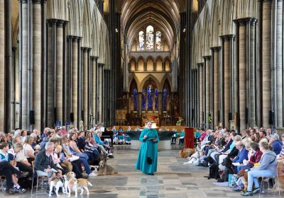 This year's special blessing for pets saw its biggest turnout yet. Picture: Salisbury Cathedral
