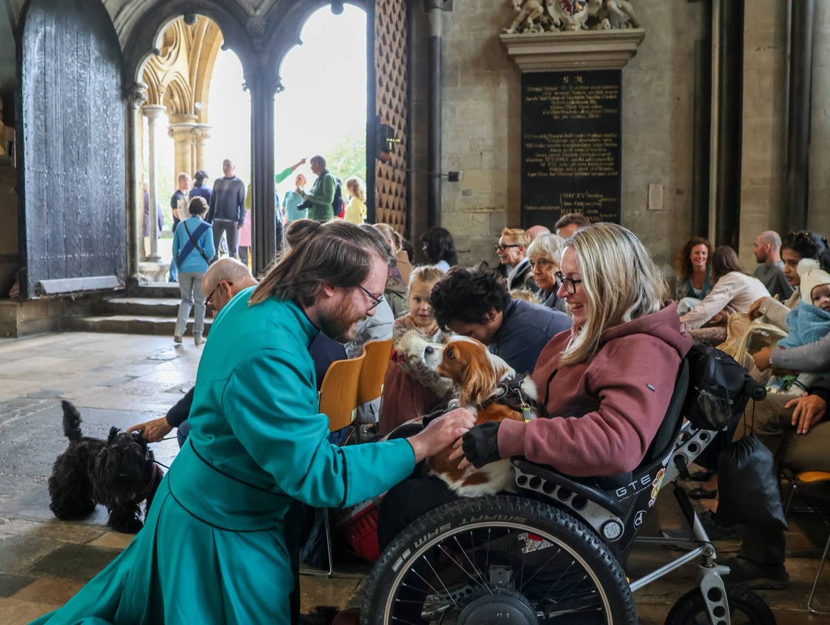 This year's special blessing for pets saw its biggest turnout yet. Picture: Salisbury Cathedral