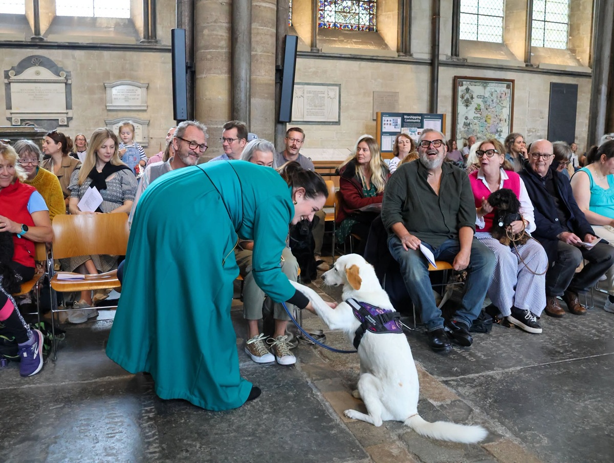 This year's special blessing for pets saw its biggest turnout yet. Picture: Salisbury Cathedral