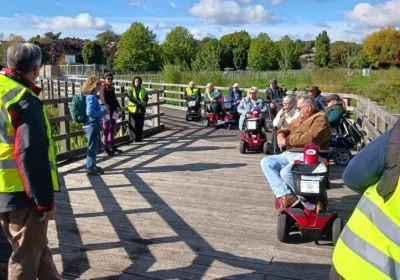 The Salisbury Mobility Scooter Scoot during the visit to Salisbury River Park